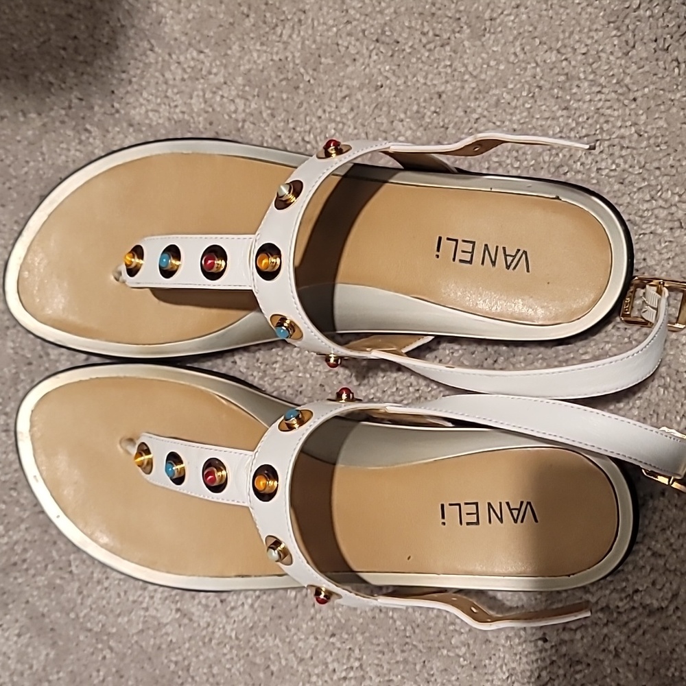 Vaneli white sandals